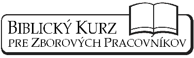 Biblick� kurz pre zborov�ch pracovn�kov